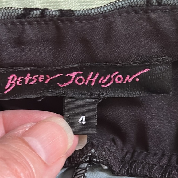 BETSEY JOHNSON Vintage 90's Flocked Rose Halter Bodycon Dress Retro Rockabilly - Picture 3 of 16